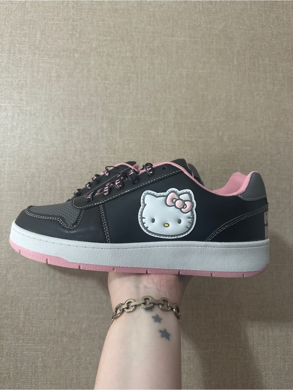 Hello Kitty Black & Pink Platform Sneaker